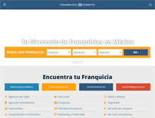 Tablet Screenshot of franquiciadirecta.com.mx